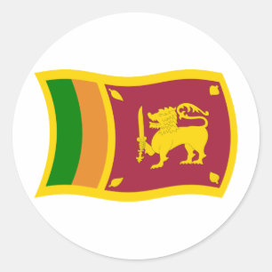 Autocollant du drapeau du Sri Lanka