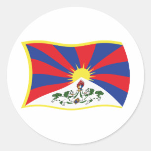 Autocollant du drapeau du Tibet