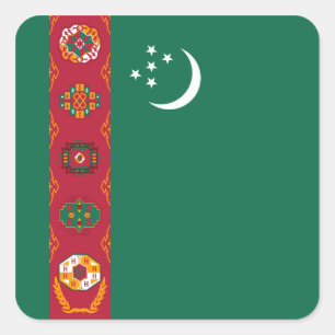 Autocollant du drapeau du Turkménistan