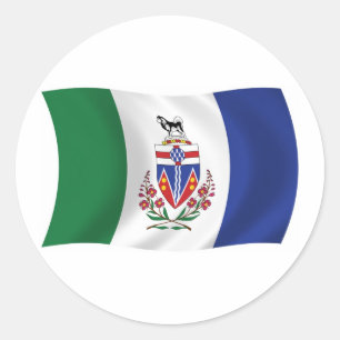 Autocollant du drapeau du Yukon