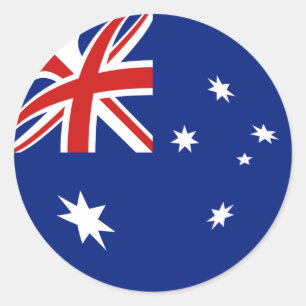 Autocollant du drapeau Fisheye Australie