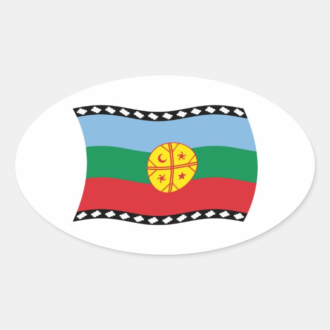Autocollant du drapeau mapuche (Devant)