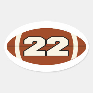 Autocollant du football du numéro 22