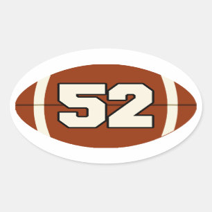 Autocollant du football du numéro 52