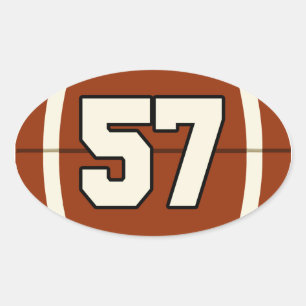 Autocollant du football du numéro 57