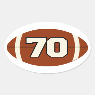 Autocollant du football du numéro 70