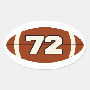 Autocollant du football du numéro 72