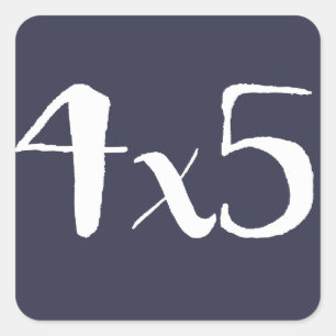 autocollant du grand format 4x5 - blanc sur la