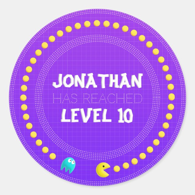 Autocollant du joueur pour l'anniversaire Jeu On (Devant)