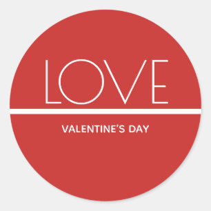 Autocollant du jour de Valentines d'amour  