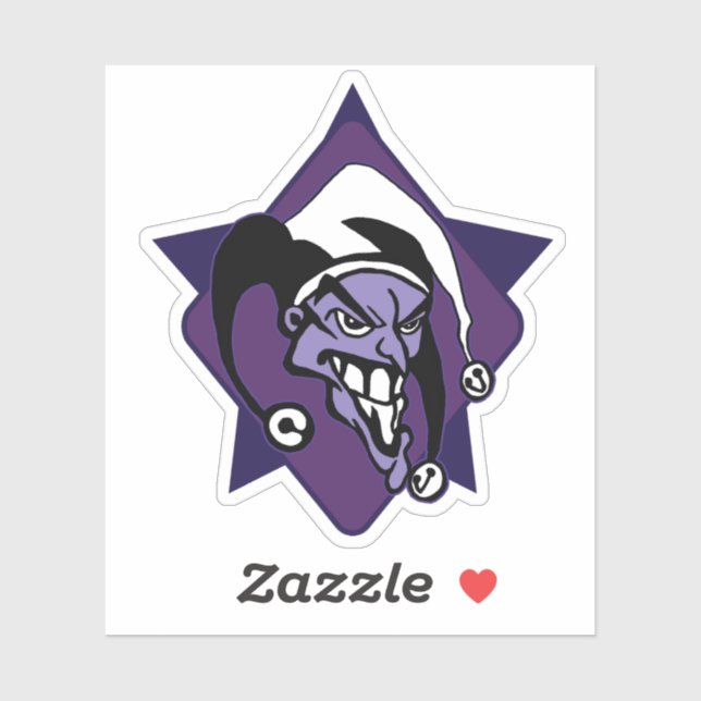 Autocollant du logo de la folle Jester (Feuille)