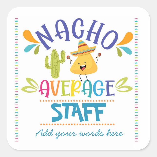 autocollant du personnel moyen nacho (Devant)