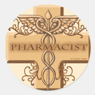 Autocollant du pharmacien Caduceus