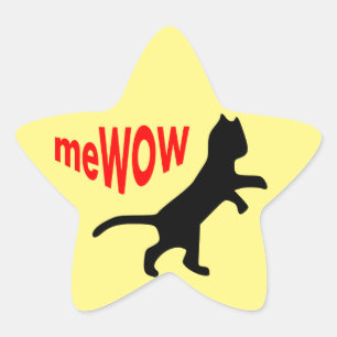 Autocollant du travail d'étoile du meWOW du chat