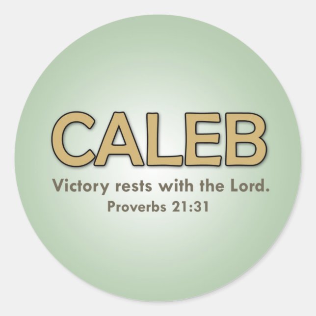 Autocollant du verset de Caleb (Devant)