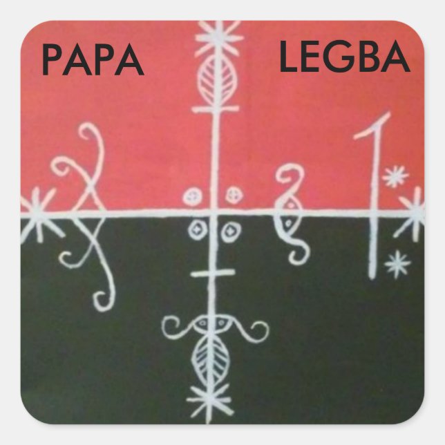 autocollant du veve #2 de legba de papa (Devant)