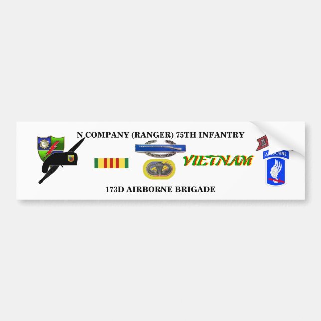 AUTOCOLLANT DU VIETNAM BUMBER DE GARDE FORESTIÈRE (Devant)