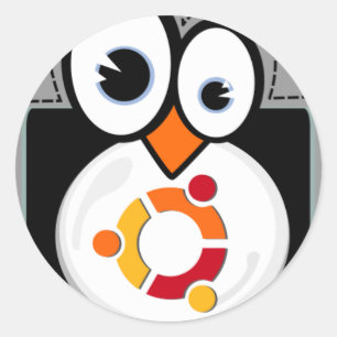 Autocollant d'Ubuntu de pingouin de Linux