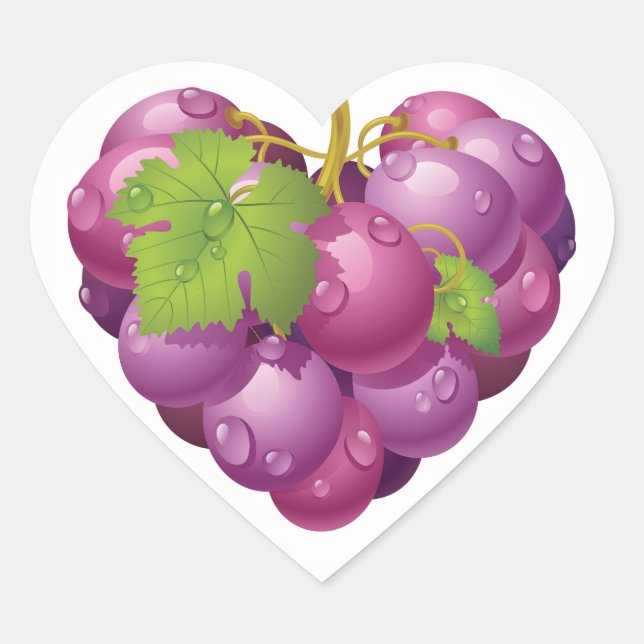 Autocollant élégant aux raisins (Devant)