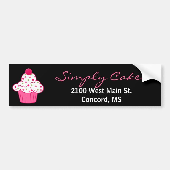 Autocollant élégant pour pare-chocs de boulangerie (Devant)