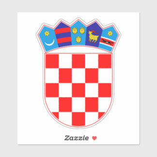 Autocollant emblème officiel du drapeau de Croatie