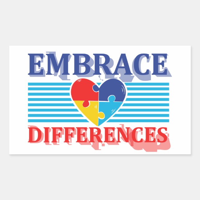 Autocollant Embrasser les différences (Devant)