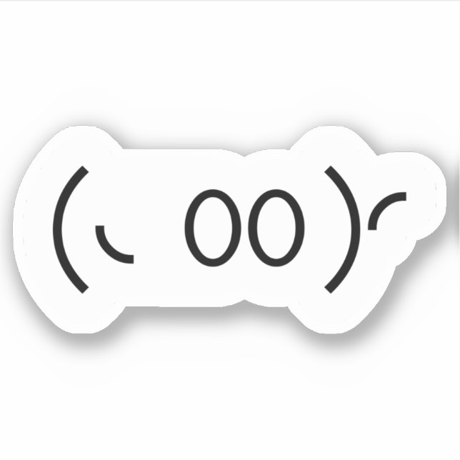 Autocollant Emoticon japonais Kaomoji Ghost (Devant)