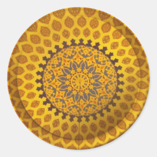 Autocollant en bronze perse Motif or