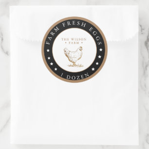 Autocollant en carton d'oeuf Etoiles d'or de ferme