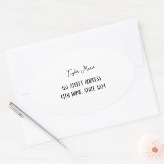 Autocollant en forme ovale personnalisé