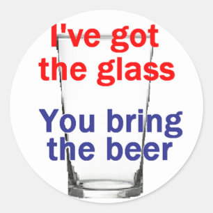 Autocollant en verre de bière