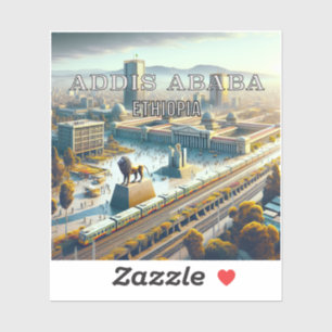 Autocollant en vinyle Addis-Abeba Ethiopie 3 pouce