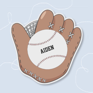 Autocollant en vinyle Baseball et Gant Doodle Enfa