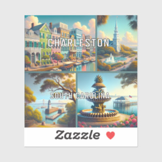 Autocollant en vinyle Charleston Caroline du Sud 3