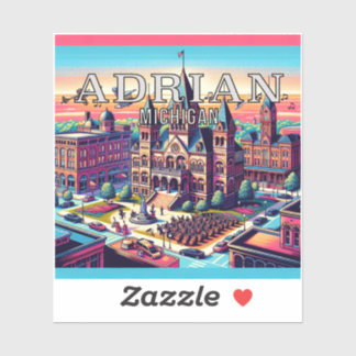 Autocollant en vinyle de 3 pouces Adrian Michigan