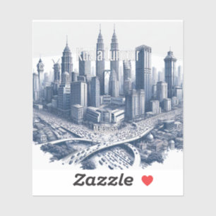 Autocollant en vinyle de 3 pouces Kuala Lumpur Mal