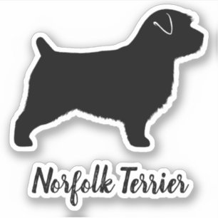 Autocollant en vinyle de Norfolk Terrier Chien Sil