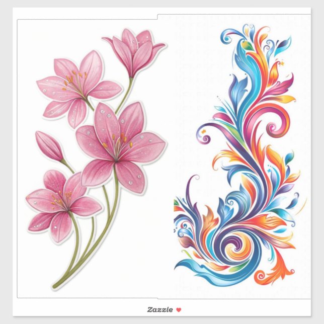 Autocollant en vinyle découpé sur mesure (Feuille)