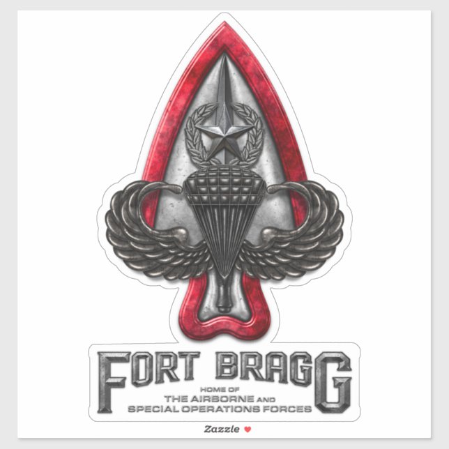Autocollant en vinyle haute couture Fort Bragg de  (Feuille)