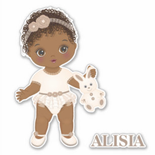 Autocollant en vinyle pour bébé afro-américain Boh