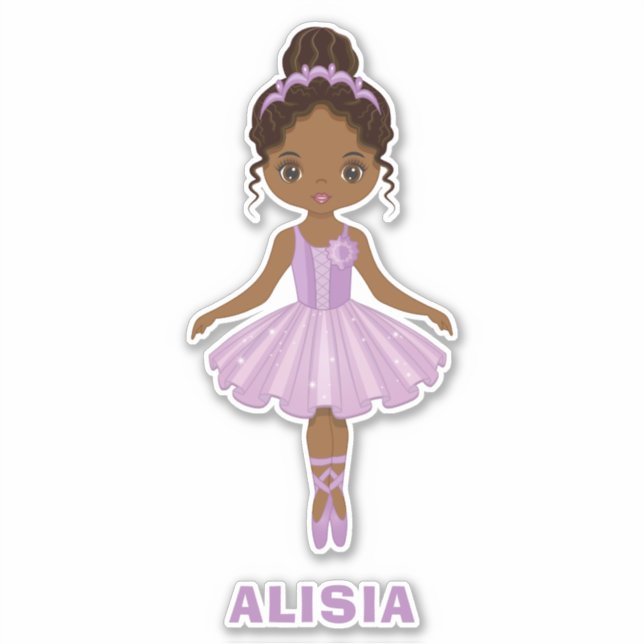 Autocollant en vinyle pour fille afro-américaine m (Devant)