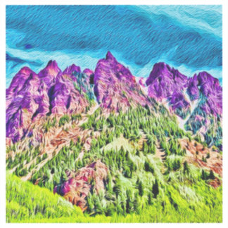 Autocollant en vinyle pourpre Mountain Majesties