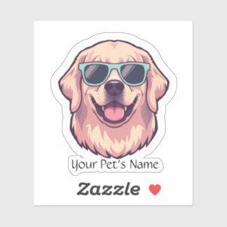 Autocollant en vinyle sur mesure Chien Golden Retr