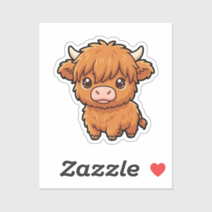 Autocollant en vinyle sur mesure de bébé vache Hig