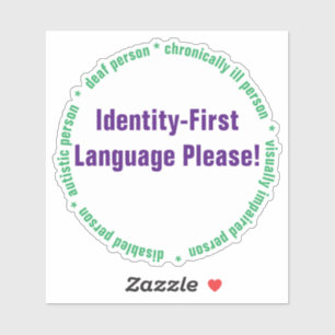 Autocollant en vinyle sur mesure pour le langage i