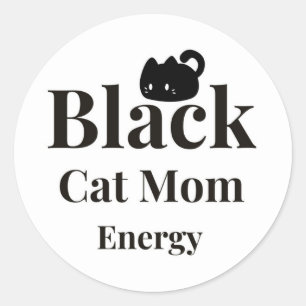 Autocollant Énergie de Maman Chat Noir – Décalcoma