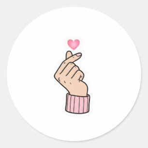 Autocollant esthétique rose mignon - Cœur avec les