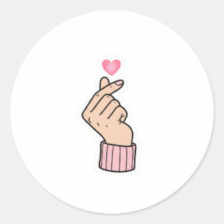 Autocollant esthétique rose mignon - Cœur avec les