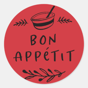 Autocollant Étiquette Bon Appétit pour pot / épice