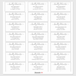 Autocollant étiquette de adresse mariage invité pe